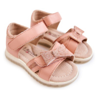 Dětské kožené sandály na suchý zip Pink Lolly