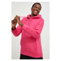 Mikina Answear Lab dámská, růžová barva, s kapucí, hladká