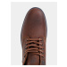 Hnědé pánské kožené kotníkové boty Jack & Jones Tubar