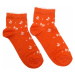 Turgadesign Oranžové kotníkové dámské ponožky Mašle