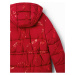 Červený holčičí zimní prošívaný kabát Desigual Letters