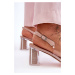 Transparentní Sandály Na Podpatku Růžové SBarski