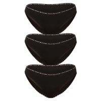 3PACK dámské kalhotky Tommy Hilfiger černé (UW0UW02825 0R7)