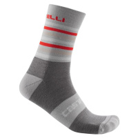 CASTELLI Cyklistické ponožky klasické - GREGGE 15 - šedá