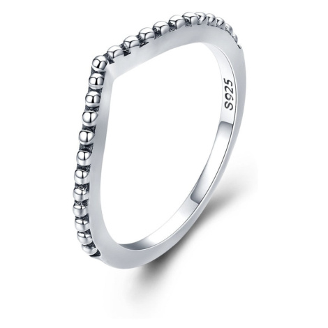 Stříbrný prsteny s třepivými zirkony LOAMOER