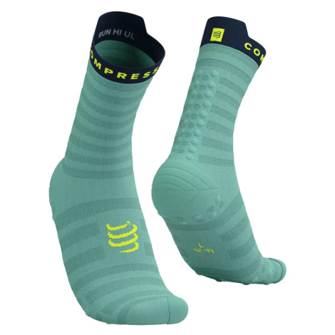 COMPRESSPORT Cyklistické ponožky klasické - PRO RACING SOCKS V4.0 ULTRALIGHT RUN - světle modrá/