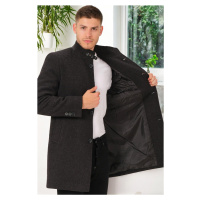 PLT8367 DEWBERRY MEN'S COAT-STRAIGHT LIGHT ANTHRACITE