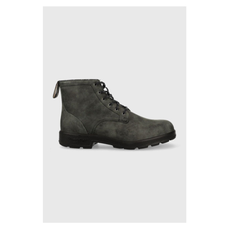 Semišové kotníkové boty Blundstone 1931 šedá barva