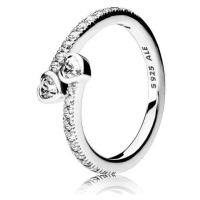 Pandora Stříbrný třpytivý prsten 191023CZ 60 mm