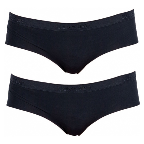 2PACK dámské kalhotky Calvin Klein černé (QD3696E-001)