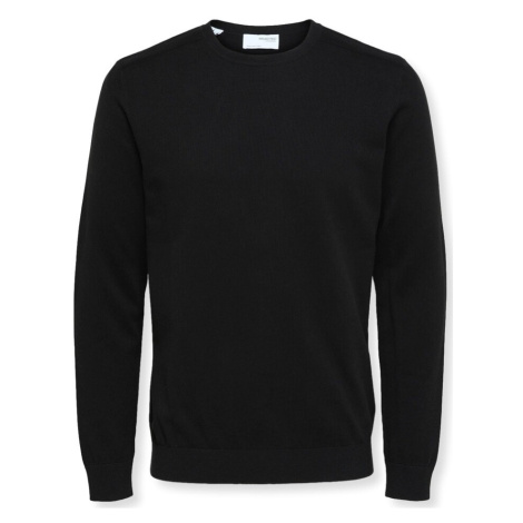 Selected Noos Berg Crew Knit - Black Černá