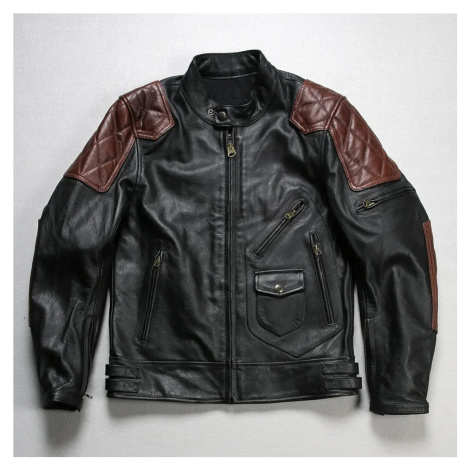 Kožená bunda z pravé hovězí kůže v retro designu