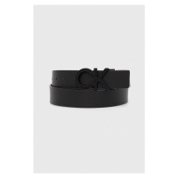 Oboustranný kožený pásek Calvin Klein pánský, černá barva, K50K511336