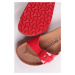 Červené lakované pantofle Madrid BF Patent