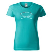 DOBRÝ TRIKO Dámské tričko na vodu s potiskem AHOJ Barva: Emerald
