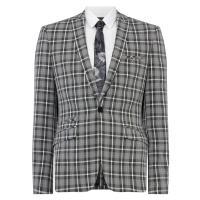 Label Lab Martini Skinny Fit Monochrome Checked Suit Jacket