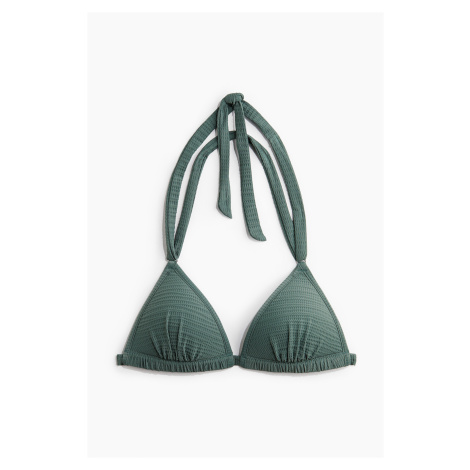 H & M - Bikinová push-upka's trojúhelníkovými košíčky - zelená H&M