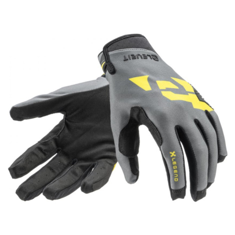 ELEVEIT X-LEGEND 23 moto rukavice šedo/neonově žluté