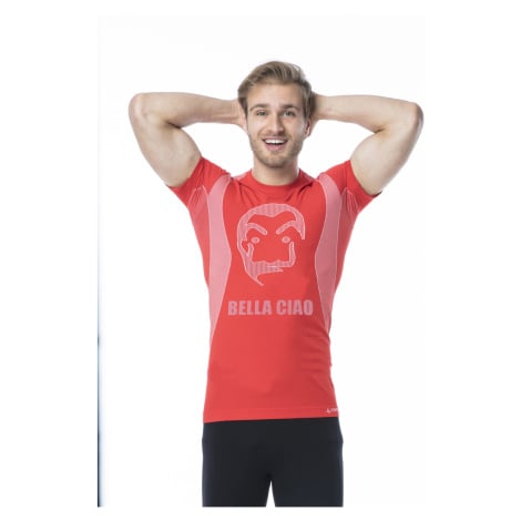 Pánské funkční tričko s krátkým rukávem IRON-IC - Bella Ciao - červená