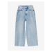 Světle modré dámské zkrácené wide fit džíny s vysokým pasem Marks & Spencer