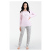 Dámské pyžamo Italian Fashion Noelie - bavlna Růžovo-šedá