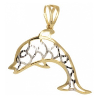 Přívěšek delfín ze žlutého zlata ZZ0248F + Dárek zdarma