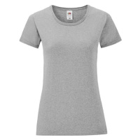Iconic Grey Women's T-shirt in combed cotton Fruit of the Loom
