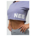 NEBBIA - Crop top tričko POWERHOUSE 279 (light purple) - NEBBIA