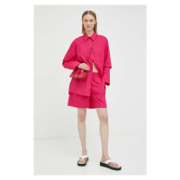 Košile Herskind Henriette růžová barva, relaxed, s klasickým límcem