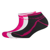 CRIVIT Dámské sportovní ponožky s BIO bavlnou, 3 páry (růžová/bílá/černá)