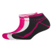 CRIVIT Dámské sportovní ponožky s BIO bavlnou, 3 páry (růžová/bílá/černá)
