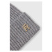 Kašmírová čepice Tommy Hilfiger šedá barva, z tenké pleteniny, vlněná
