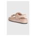 Kožené sandály Tory Burch Kira Sport Sandal dámské, růžová barva, na platformě, 144328.652