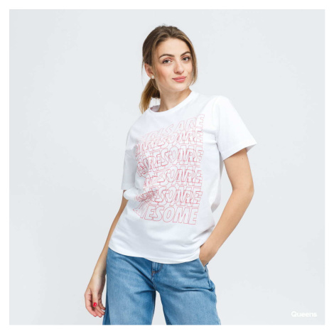 Girls Are Awesome Messy Morning Tee White