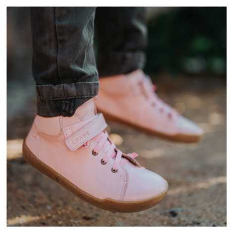 CRAVE BERGEN WINTER Pink | Dětské zimní zateplené barefoot boty