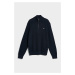 SVETR GANT COTTON TEXTURE HALFZIP EVENING BLUE