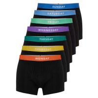 Trendyol Multi Color 7 Pack Days of the Week Elastic Detailed Basic Cotton Boxer