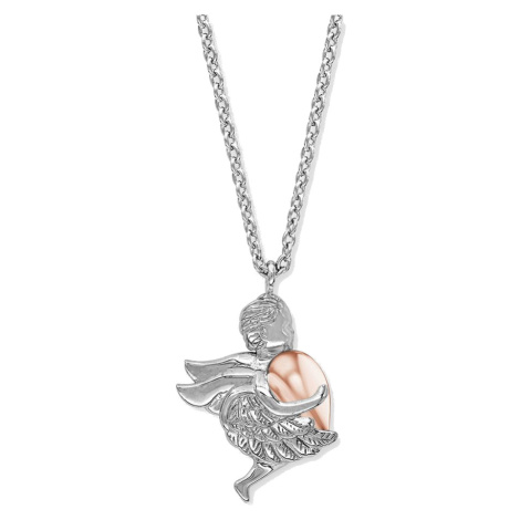 Engelsrufer Nádherný stříbrný bicolor náhrdelník s andělíčkem ERN-ANGEL-HWBIR (řetízek, přívěsek
