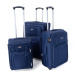 Rogal Tmavě modrý objemný textilní kufr "Golem" - M (35l), L (65l), XL (100l)