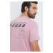 Bavlněné tričko Guess MEDGAR růžová barva, s potiskem, Z4RI08 I3Z14