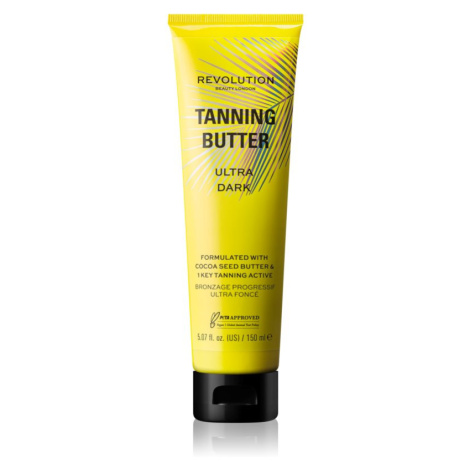 Makeup Revolution Beauty Tanning Butter vyživující tělové máslo se samoopalovacím účinkem odstín