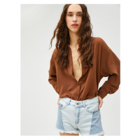 Koton Oversized Shirt Long Sleeved Classic Collar with Buttons