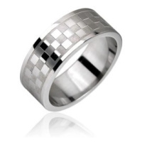 Ocelový prsten, vzor šachovnice