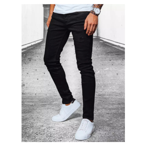Černé pánské džínové kalhoty Černá BASIC