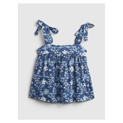 Modrý holčičí dětský top floral GAP