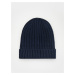 Reserved - Čepice beanie s příměsí vlny - Tmavomodrá