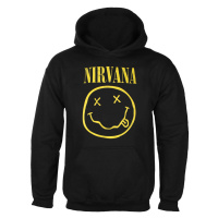 mikina s kapucí pánské Nirvana - Yellow Happy Face - ROCK OFF - NIRVHD04MB