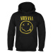 mikina s kapucí pánské Nirvana - Yellow Happy Face - ROCK OFF - NIRVHD04MB