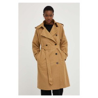 Trench kabát Answear Lab dámský, hnědá barva, přechodný