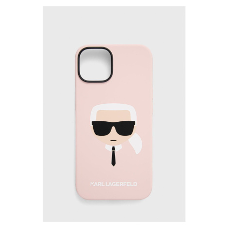 Obal na telefon Karl Lagerfeld Iphone 14 6,1" růžová barva